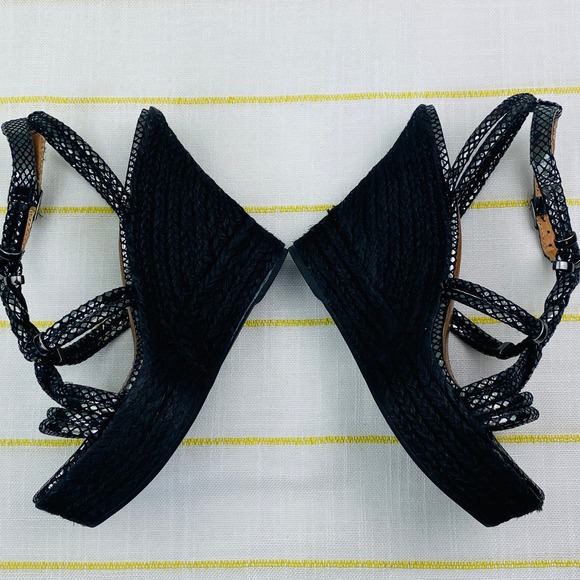 Adriana Barra Metallic Platform Espadrilles Womens 38 US 9 Made in Brazil Luxe - Picture 9 of 12